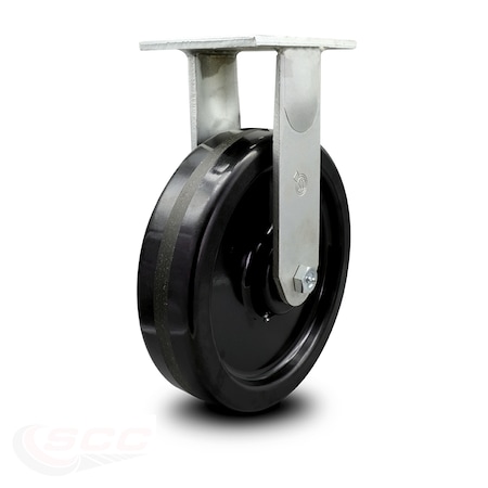 Service Caster 12 Inch Extra Heavy Duty Phenolic Wheel Rigid Top Plate Caster SCC-KP92R1230-PHR